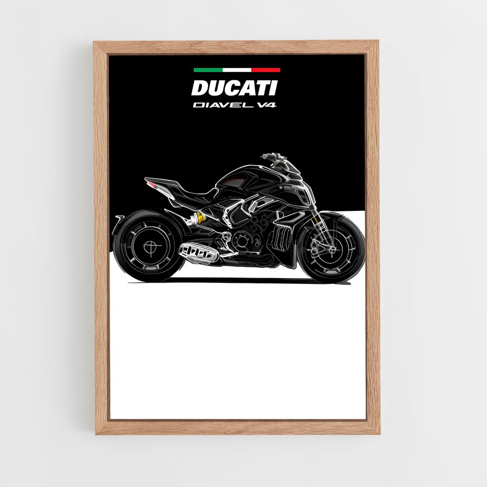 Poster Diavel en Plein Vol – affiche Ducati (vue 4)